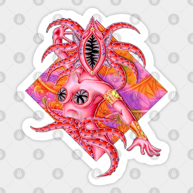 Mindflayer Comic Panel Portrait Sticker by VarvargArtwork